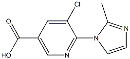 5-chloro-6-(2-methyl-1H-imidazol-1-yl)nicotinic acid Structure