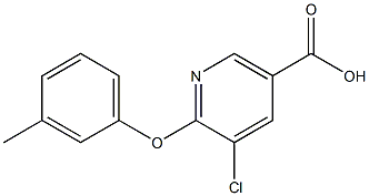 5-chloro-6-(3-methylphenoxy)nicotinic acid Structure