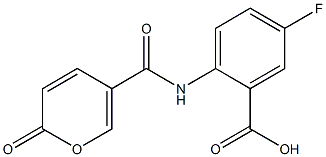 5-fluoro-2-{[(2-oxo-2H-pyran-5-yl)carbonyl]amino}benzoic acid