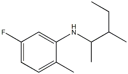 5-fluoro-2-methyl-N-(3-methylpentan-2-yl)aniline Struktur
