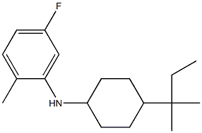 5-fluoro-2-methyl-N-[4-(2-methylbutan-2-yl)cyclohexyl]aniline|