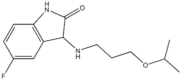 5-fluoro-3-{[3-(propan-2-yloxy)propyl]amino}-2,3-dihydro-1H-indol-2-one Structure
