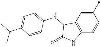 5-fluoro-3-{[4-(propan-2-yl)phenyl]amino}-2,3-dihydro-1H-indol-2-one Struktur