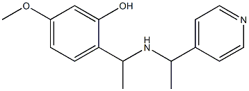 5-methoxy-2-(1-{[1-(pyridin-4-yl)ethyl]amino}ethyl)phenol Struktur