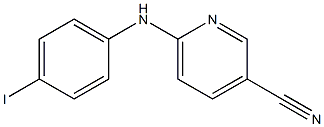 6-[(4-iodophenyl)amino]pyridine-3-carbonitrile,,结构式