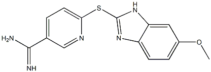  6-[(6-methoxy-1H-1,3-benzodiazol-2-yl)sulfanyl]pyridine-3-carboximidamide