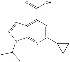 6-cyclopropyl-1-(propan-2-yl)-1H-pyrazolo[3,4-b]pyridine-4-carboxylic acid