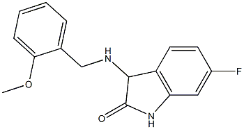 6-fluoro-3-{[(2-methoxyphenyl)methyl]amino}-2,3-dihydro-1H-indol-2-one Struktur