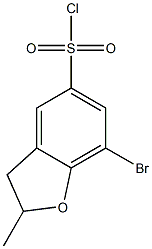 7-bromo-2-methyl-2,3-dihydro-1-benzofuran-5-sulfonyl chloride Struktur