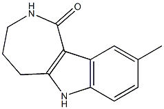 9-methyl-1H,2H,3H,4H,5H,6H-azepino[4,3-b]indol-1-one,,结构式
