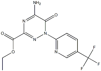  ethyl 5-amino-6-oxo-1-[5-(trifluoromethyl)pyridin-2-yl]-1,6-dihydro-1,2,4-triazine-3-carboxylate