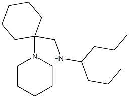 heptan-4-yl({[1-(piperidin-1-yl)cyclohexyl]methyl})amine,,结构式