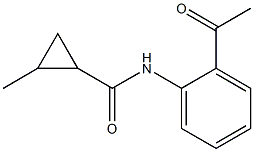 N-(2-acetylphenyl)-2-methylcyclopropanecarboxamide Struktur