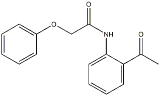 N-(フェノキシアセチル)-2-アセチルアニリン 化学構造式