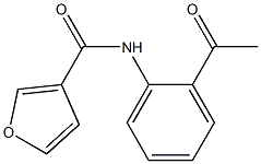 N-(2-acetylphenyl)-3-furamide,,结构式