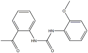 N-(2-acetylphenyl)-N'-(2-methoxyphenyl)urea Struktur