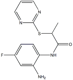 N-(2-amino-4-fluorophenyl)-2-(pyrimidin-2-ylsulfanyl)propanamide