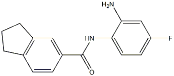 N-(2-amino-4-fluorophenyl)-2,3-dihydro-1H-indene-5-carboxamide Struktur