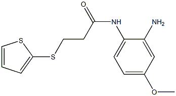 N-(2-amino-4-methoxyphenyl)-3-(thiophen-2-ylsulfanyl)propanamide 结构式
