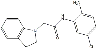 N-(2-amino-5-chlorophenyl)-2-(2,3-dihydro-1H-indol-1-yl)acetamide 结构式