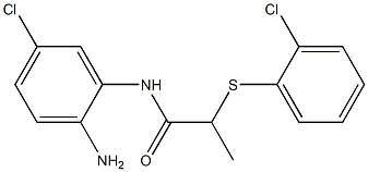 N-(2-amino-5-chlorophenyl)-2-[(2-chlorophenyl)sulfanyl]propanamide 结构式