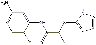 N-(5-amino-2-fluorophenyl)-2-(1H-1,2,4-triazol-5-ylsulfanyl)propanamide Structure