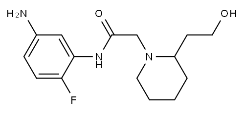 N-(5-amino-2-fluorophenyl)-2-[2-(2-hydroxyethyl)piperidin-1-yl]acetamide