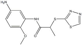 N-(5-amino-2-methoxyphenyl)-2-(1,3,4-thiadiazol-2-ylsulfanyl)propanamide