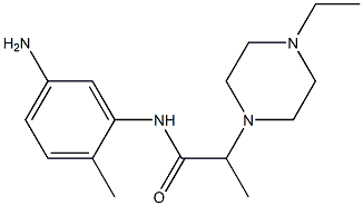 N-(5-amino-2-methylphenyl)-2-(4-ethylpiperazin-1-yl)propanamide Struktur