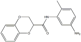 N-(5-amino-2-methylphenyl)-2,3-dihydro-1,4-benzodioxine-2-carboxamide Struktur
