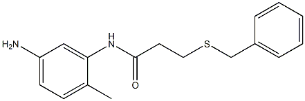 N-(5-amino-2-methylphenyl)-3-(benzylsulfanyl)propanamide|