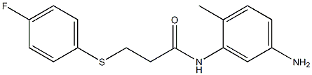 N-(5-amino-2-methylphenyl)-3-[(4-fluorophenyl)sulfanyl]propanamide