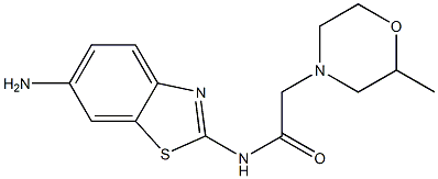 N-(6-amino-1,3-benzothiazol-2-yl)-2-(2-methylmorpholin-4-yl)acetamide Structure