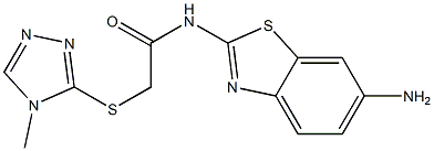 N-(6-amino-1,3-benzothiazol-2-yl)-2-[(4-methyl-4H-1,2,4-triazol-3-yl)sulfanyl]acetamide Structure