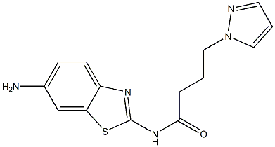 N-(6-amino-1,3-benzothiazol-2-yl)-4-(1H-pyrazol-1-yl)butanamide Structure