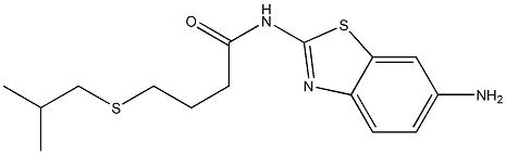 N-(6-amino-1,3-benzothiazol-2-yl)-4-[(2-methylpropyl)sulfanyl]butanamide Struktur