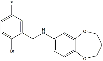  N-[(2-bromo-5-fluorophenyl)methyl]-3,4-dihydro-2H-1,5-benzodioxepin-7-amine