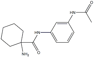 N-[3-(acetylamino)phenyl]-1-aminocyclohexanecarboxamide Struktur