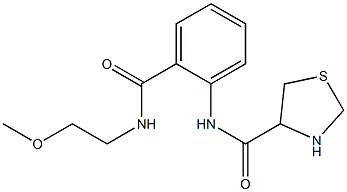  N-{2-[(2-methoxyethyl)carbamoyl]phenyl}-1,3-thiazolidine-4-carboxamide