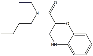 N-butyl-N-ethyl-3,4-dihydro-2H-1,4-benzoxazine-2-carboxamide,,结构式