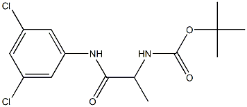 tert-butyl N-{1-[(3,5-dichlorophenyl)carbamoyl]ethyl}carbamate Structure