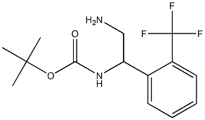 tert-butyl N-{2-amino-1-[2-(trifluoromethyl)phenyl]ethyl}carbamate Structure