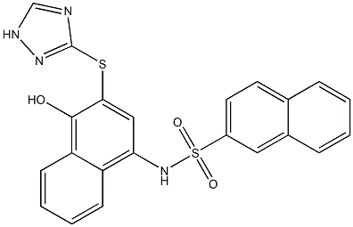 N-[4-hydroxy-3-(1H-1,2,4-triazol-3-ylsulfanyl)-1-naphthyl]-2-naphthalenesulfonamide