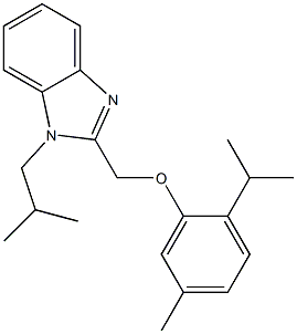 1-isobutyl-2-[(2-isopropyl-5-methylphenoxy)methyl]-1H-benzimidazole Structure