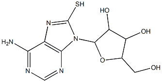 2-(6-amino-8-sulfanyl-9H-purin-9-yl)-5-(hydroxymethyl)tetrahydro-3,4-furandiol Structure
