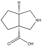 (3aR,6aR)-Hexahydro-cyclopenta[c]pyrrole-3a-carboxylic acid Structure