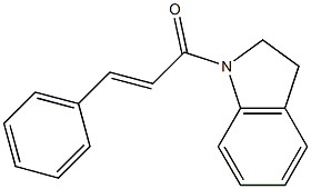 (E)-1-(2,3-dihydro-1H-indol-1-yl)-3-phenyl-2-propen-1-one,,结构式