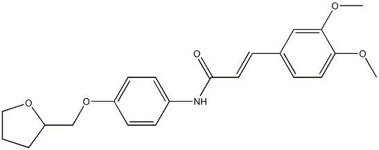 (E)-3-(3,4-dimethoxyphenyl)-N-[4-(tetrahydro-2-furanylmethoxy)phenyl]-2-propenamide