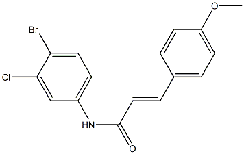 (E)-N-(4-bromo-3-chlorophenyl)-3-(4-methoxyphenyl)-2-propenamide Structure
