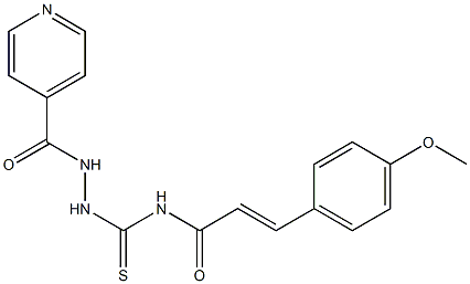 (E)-N-[(2-isonicotinoylhydrazino)carbothioyl]-3-(4-methoxyphenyl)-2-propenamide Structure